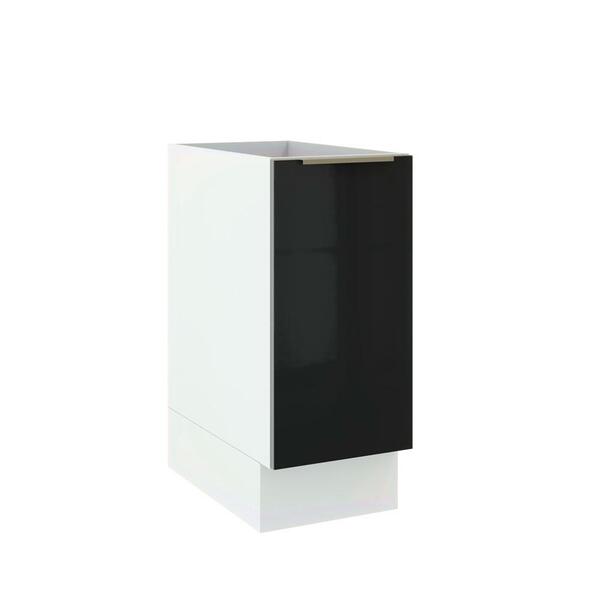 Balcão Madesa Lux 35 Cm 1 Porta - Branco/preto