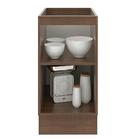 Balcão Madesa Lux 40 Cm 1 Porta - Rustic/preto