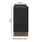 Balcão Madesa Lux 40 Cm 1 Porta - Rustic/preto