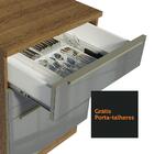 Balcão Madesa Lux 40 Cm 3 Gavetas (sem Tampo) - Rustic/cinza