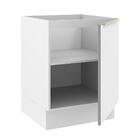 Balcão Madesa Lux 60 Cm 1 Porta (sem Tampo) - Branco/branco V