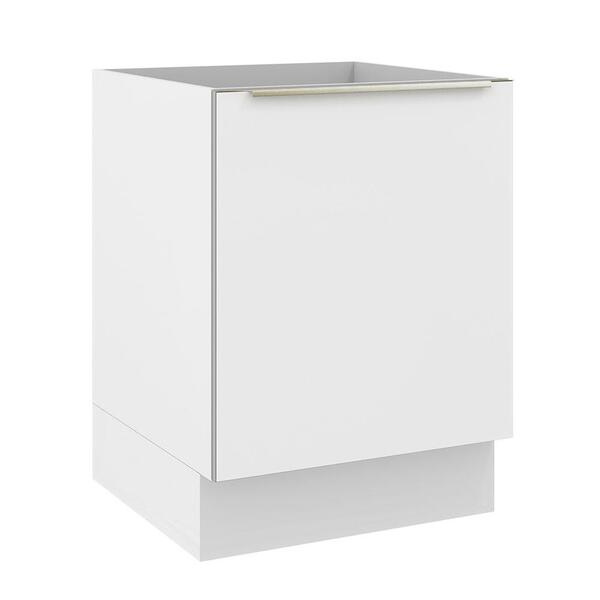 Balcão Madesa Lux 60 Cm 1 Porta (sem Tampo) - Branco/branco V
