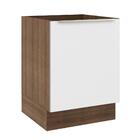 Balcão Madesa Lux 60 Cm 1 Porta (sem Tampo) - Rustic/branco V