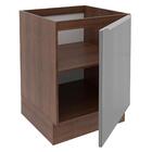 Balcão Madesa Lux 60 Cm 1 Porta - Rustic/cinza