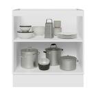 Balcão Madesa Lux 70 Cm 2 Portas - Branco/branco Veludo (sem