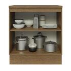 Balcão Madesa Lux 70 Cm 2 Portas - Rustic/preto (com Tampo)