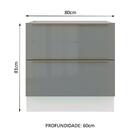 Balcão Madesa Lux 80 Cm 2 Gavetas - Branco/cinza