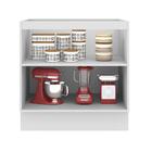 Balcão Madesa Lux 80 Cm 2 Portas (sem Tampo) - Branco/branco