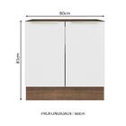 Balcão Madesa Lux 80 Cm 2 Portas (sem Tampo) - Rustic/branco