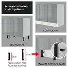 Balcão Madesa Lux 80 Cm 2 Portas - Branco/cinza