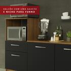 Balcão Madesa Onix 180 Cm 3 Portas 1 Gaveta E Nicho Para Forn