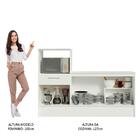 Balcão Madesa Onix 180 Cm 3 Portas 1 Gaveta E Nicho Para Forn