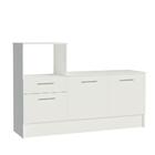 Balcão Madesa Onix 180 Cm 3 Portas 1 Gaveta E Nicho Para Forn