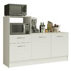 Balcão Madesa Onix 180 Cm 3 Portas 1 Gaveta E Nicho Para Forn