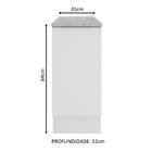 Balcão Madesa Stella 35 Cm 1 Porta - Branco