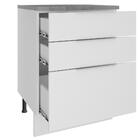 Balcão Madesa Stella 60 Cm 3 Gavetas - Branco