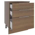 Balcão Madesa Stella 60 Cm 3 Gavetas - Rustic