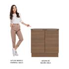 Balcão Madesa Stella 80 Cm 2 Portas - Rustic