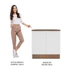 Balcão Madesa Stella 80 Cm 2 Portas - Rustic/branco