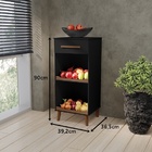 Balcão Malta Preto Fosco - Passe Bem Móveis