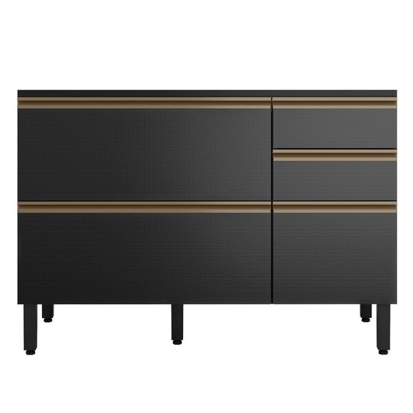 Balcão Mdf 1 Porta Basculante 4 Gavetas Para Pia 120cm Proenç