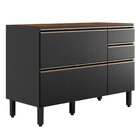 Balcão Mdf 1 Porta Basculante 4 Gavetas Para Pia 120cm Proenç