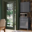 Balcão Micro Ondas Alice Cinza