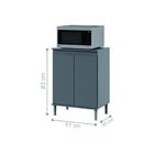 Balcão Micro Ondas Alice Cinza