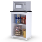 Balcão Micro-ondas Cristina Branco Preto