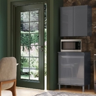 Balcão Micro Ondas Iana Cinza