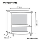 Balcão Microondas Branco - Ej Móveis