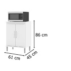 Balcão Microondas Branco - Ej Móveis