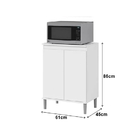 Balcão Microondas Branco - Ej Móveis