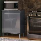 Balcão Microondas Cinza – Ej Móveis