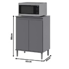 Balcão Microondas Cinza – Ej Móveis