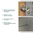 Balcão Milla 2 Portas 3 Gavetas Nog/cinza 120cm Carraro