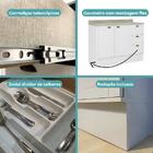 Balcão Milla Mdf 2 Portas 3 Gavetas Branco 120cm Carraro