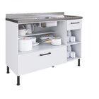 Balcão Modulado 2 Portas E 2 Gavetas Para Pia 1,20m Juruti Ca