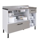 Balcão Modulado 2 Portas E 2 Gavetas Para Pia 1,20m Juruti Ca