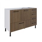 Balcão Modulado 2 Portas E 5 Gavetas Para Pia 1,20m Juruti Ca