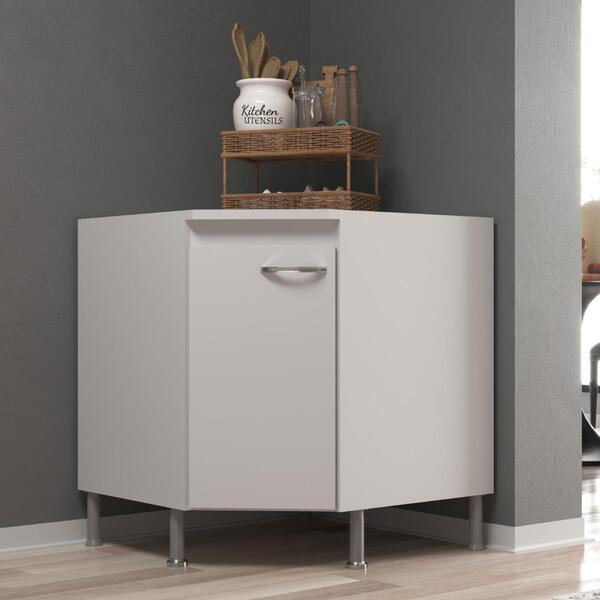 Balcão Modulado De Canto Com Tampo Fidelitá Viena 75cm 1 Port