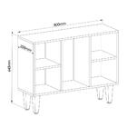 Balcão Modulado Infinity Para Quarto Com 5 Nichos - Pistache