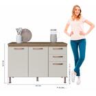 Balcão Modulado Para Cozinha Com Tampo Fidelitá Berlim 120cm