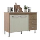 Balcão Modulado Para Cozinha Com Tampo Fidelitá Paris 120cm 2