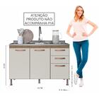 Balcão Modulado Para Cozinha Sem Tampo Fidelitá Berlim 120cm