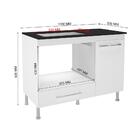 Balcão Modulado Para Forno E Cooktop 105cm 1 Porta 1 Gaveta M