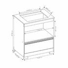 Balcão Modulado Para Forno E Cooktop 75cm 1 Gaveta Moscou Not