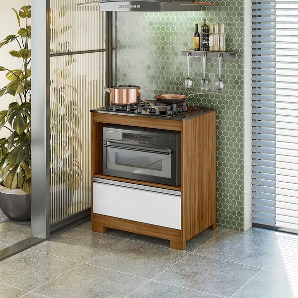 Balcão Modulado Para Forno E Cooktop 75cm 1 Gaveta Moscou Not