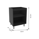 Balcão Módulo 60cm Preto Spring