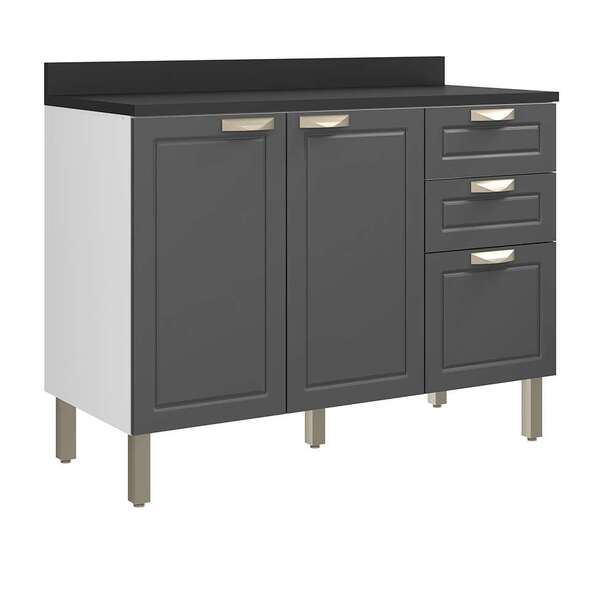 Balcão Multimóveis Nevada 120cm Com Tampo Grafite Ref.5610t.9